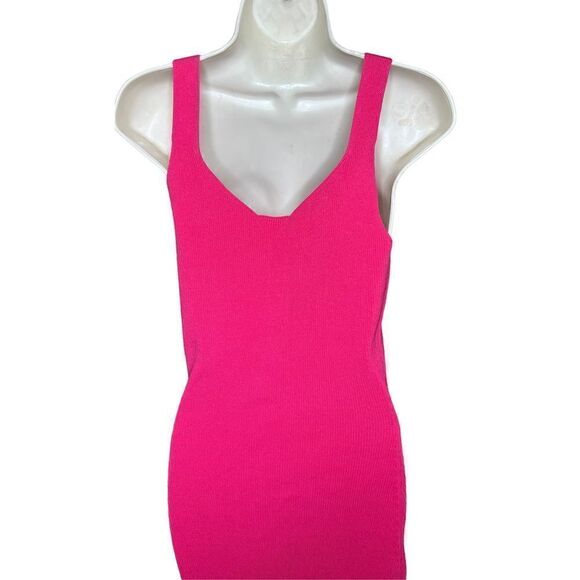 Reiss DAKOTA SWEETHEART NECK KNITTED BODYCON Dress in Pink NWT Size Medium - Picture 10 of 13